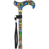 Mosaic Stained: Designer Pattern Folding Adjustable Cane Folding Canes - Tophatter Daily Deals