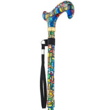 Mosaic Stained: Designer Pattern Folding Adjustable Cane Folding Canes - Tophatter Daily Deals