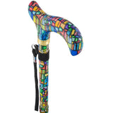 Mosaic Stained: Designer Pattern Folding Adjustable Cane Folding Canes - Tophatter Daily Deals