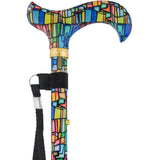 Mosaic Stained: Designer Pattern Folding Adjustable Cane Folding Canes - Tophatter Daily Deals