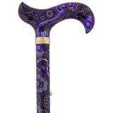 Designer Folding Cane: Purple Majesty, Retractable Ice Tip Folding Canes - Tophatter Daily Deals