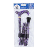 Designer Folding Cane: Purple Majesty, Retractable Ice Tip Folding Canes - Tophatter Daily Deals