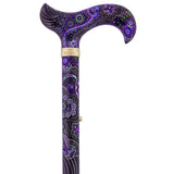 Designer Folding Cane: Purple Majesty, Retractable Ice Tip Folding Canes - Tophatter Daily Deals