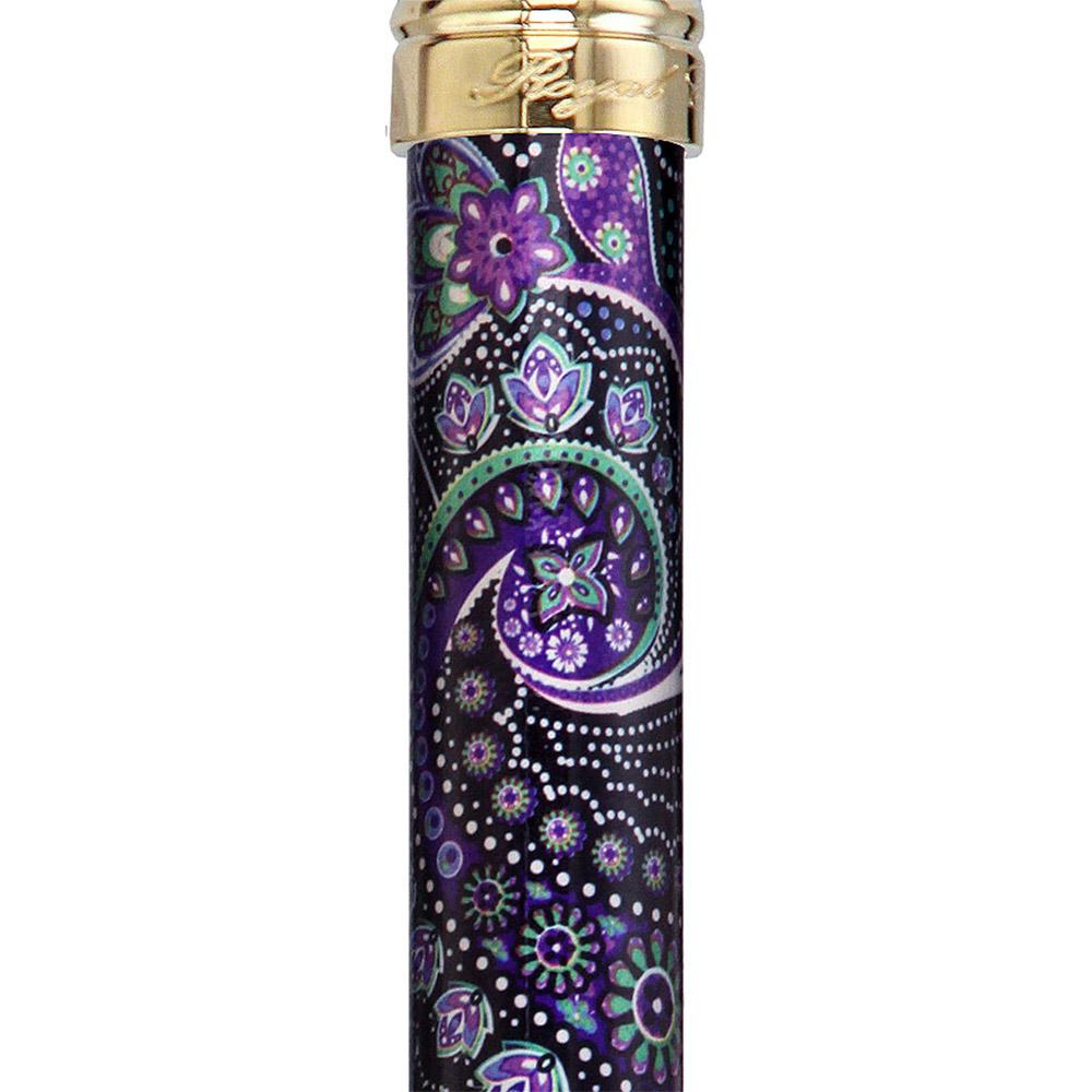 Purple Majesty: Designer Adjustable Folding Cane w/ Patterned Handle Folding Canes - Tophatter Daily Deals