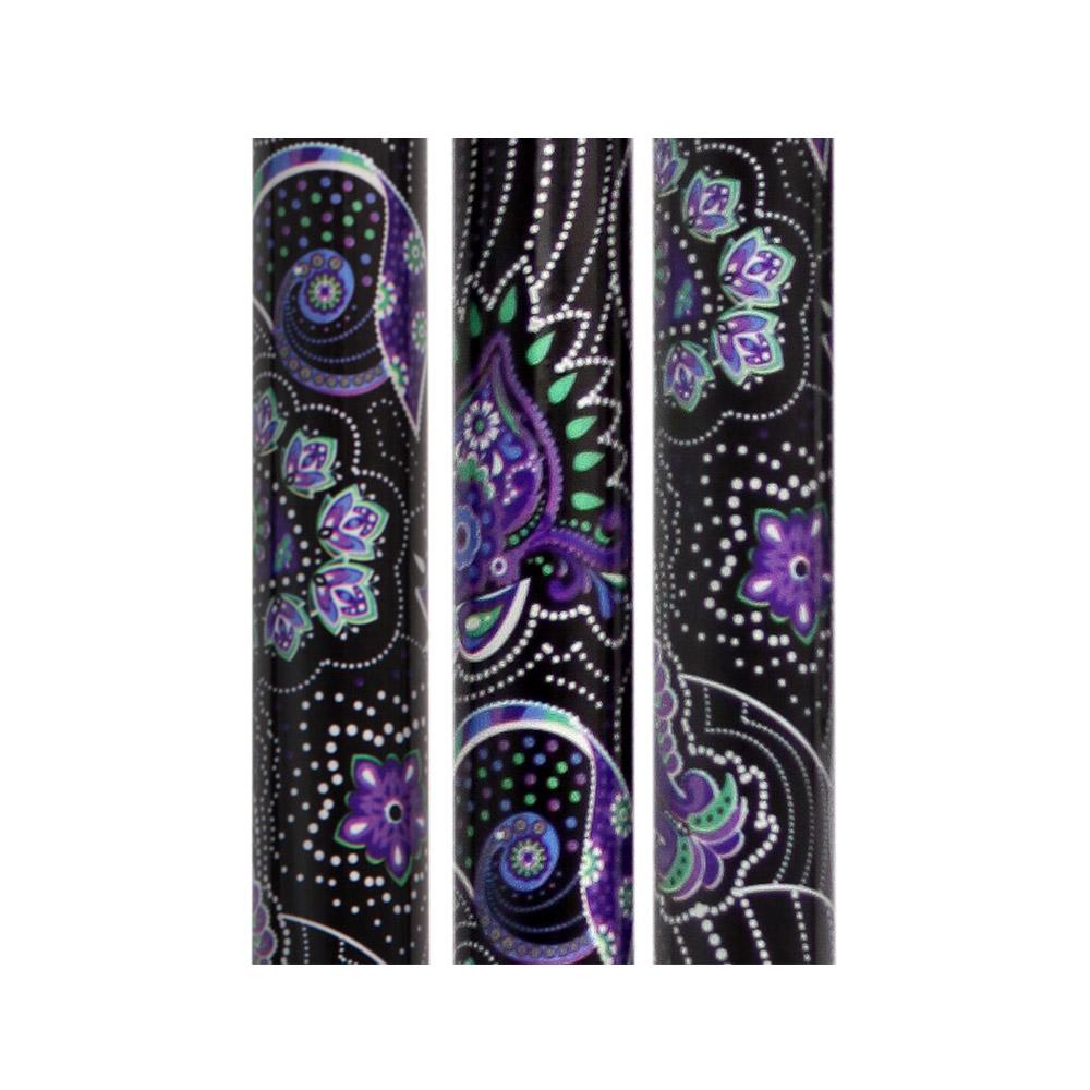 Purple Majesty: Designer Adjustable Folding Cane w/ Patterned Handle Folding Canes - Tophatter Daily Deals