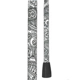 White Pearl w/ Rhinestone collar and black Swirl Designer Adjustable Orthopedic Folding Cane Folding Canes - Tophatter Daily Deals