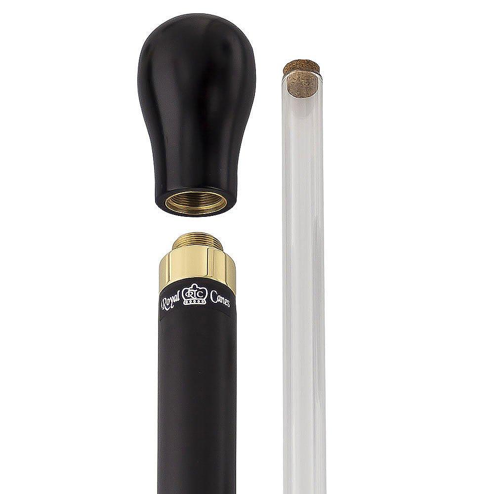 Brandy Flask Smuggler Knob Stick: Beechwood Shaft, Unique Design Gadget Walking Canes - Tophatter Daily Deals