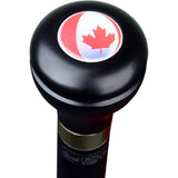 Canadian Flag Emblem Flask Walking Stick: Wood Shaft Hidden Flask Gadget Walking Canes - Tophatter Daily Deals