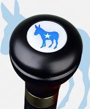 Democrat Emblem Flask Walking Stick: Wood Shaft Hidden Flask Gadget Walking Canes - Tophatter Daily Deals