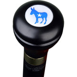 Democrat Emblem Flask Walking Stick: Wood Shaft Hidden Flask Gadget Walking Canes - Tophatter Daily Deals
