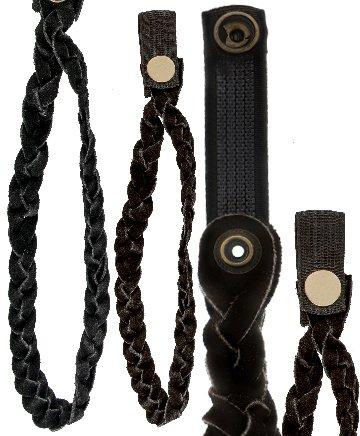 Brown Soft Suede Strap w/ Snap Off Clip Gold Chain - Tophatter Daily Deals