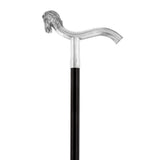 Italian Luxury: Horse Head Fritz Cane, Crafted in 925r Silver Horse Walking Canes - Tophatter Daily Deals