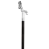 Italian Luxury: Horse Head Fritz Cane, Crafted in 925r Silver Horse Walking Canes - Tophatter Daily Deals