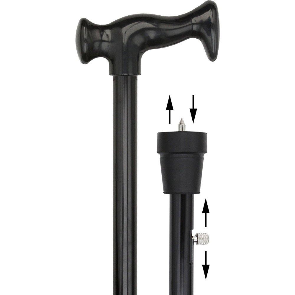 Orthopedic Comfort Handle Cane: Retractable Ice Tip, Adjustable Ice Attachment - Tophatter Daily Deals