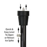 Orthopedic Comfort Handle Cane: Retractable Ice Tip, Adjustable Ice Attachment - Tophatter Daily Deals