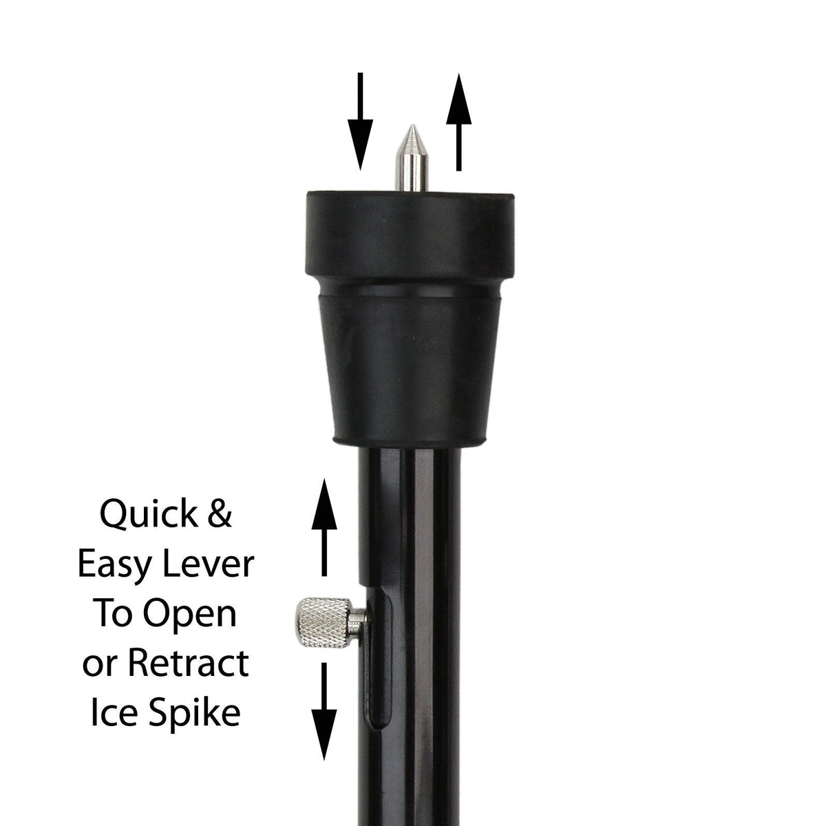 Orthopedic Comfort Handle Cane: Retractable Ice Tip, Adjustable Ice Attachment - Tophatter Daily Deals
