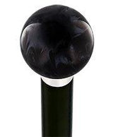 Elegant Black Pearl Knob Cane - Custom Shaft & Collar - Tophatter Daily Deals