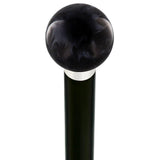 Elegant Black Pearl Knob Cane - Custom Shaft & Collar - Tophatter Daily Deals