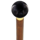 Elegant Black Pearl Knob Cane - Custom Shaft & Collar - Tophatter Daily Deals