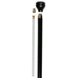 Africa Proud Flask Walking Stick w/ Black Beechwood Shaft & Pewter Collar Military Walking Canes - Tophatter Daily Deals