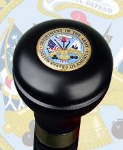 Army War Office Seal Flask Stick: Beechwood Shaft, Hidden Flask Military Walking Canes - Tophatter Daily Deals