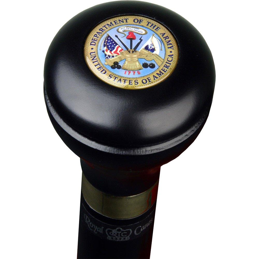 Army War Office Seal Flask Stick: Beechwood Shaft, Hidden Flask Military Walking Canes - Tophatter Daily Deals