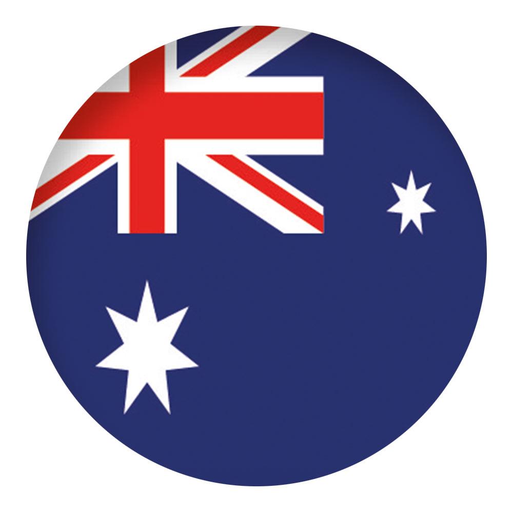 Australia Flag Emblem Knob Stick: Large Knob, Pewter Collar Military Walking Canes - Tophatter Daily Deals