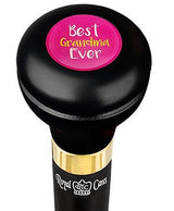 Best Grandma Flask Walking Stick w/ Black Beechwood Shaft & Pewter Collar Military Walking Canes - Tophatter Daily Deals