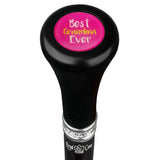 Best Grandma Top Walking Stick w/ Black Beechwood Shaft & Pewter Collar Military Walking Canes - Tophatter Daily Deals