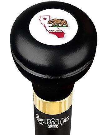 California Flag Emblem Flask Walking Stick: Wood Shaft Hidden Flask Military Walking Canes - Tophatter Daily Deals