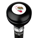 California Flag Emblem Knob Stick: Large Knob, Pewter Collar Military Walking Canes - Tophatter Daily Deals
