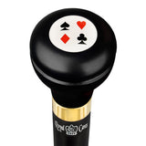 Cards Casino Emblem Flask Walking Stick: Wood Shaft Hidden Flask Military Walking Canes - Tophatter Daily Deals