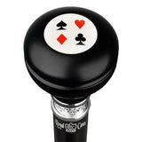 Cards Casino Knob Stick: Large Knob, Pewter Collar Military Walking Canes - Tophatter Daily Deals