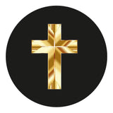 Christian Cross Knob Stick - Beechwood Shaft & Pewter Collar Military Walking Canes - Tophatter Daily Deals