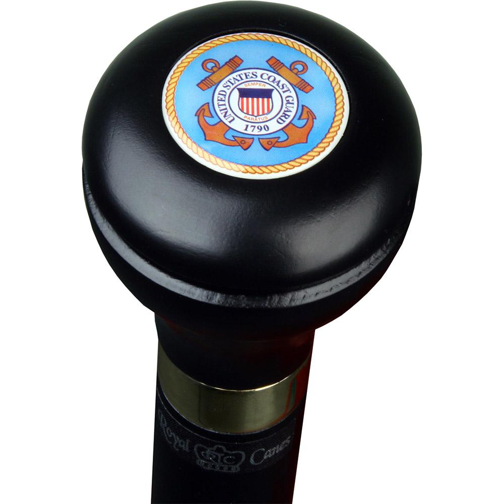 Coast Guard Flask Walking Stick: Wood Shaft Hidden Flask Military Walking Canes - Tophatter Daily Deals