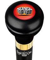 Dice Caduceus Emblem Flask Walking Stick: Wood Shaft Hidden Flask Military Walking Canes - Tophatter Daily Deals
