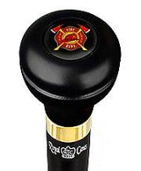Fire Department Emblem Flask Walking Stick: Wood Shaft Hidden Flask Military Walking Canes - Tophatter Daily Deals