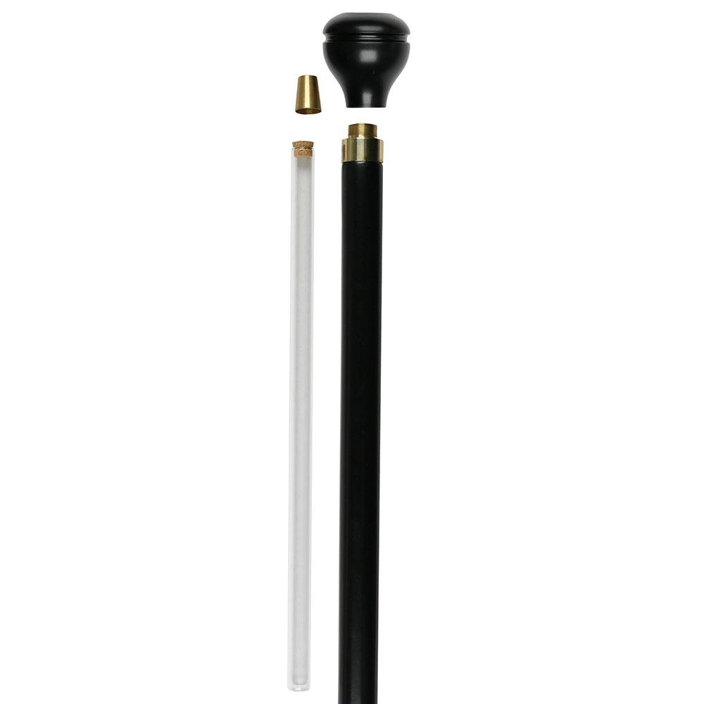 Fire Department Emblem Flask Walking Stick: Wood Shaft Hidden Flask Military Walking Canes - Tophatter Daily Deals