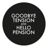 Good Bye Tension Hello Pension Knob Walking Stick w/ Black Beechwood Shaft & Pewter Collar Military Walking Canes - Tophatter Daily Deals