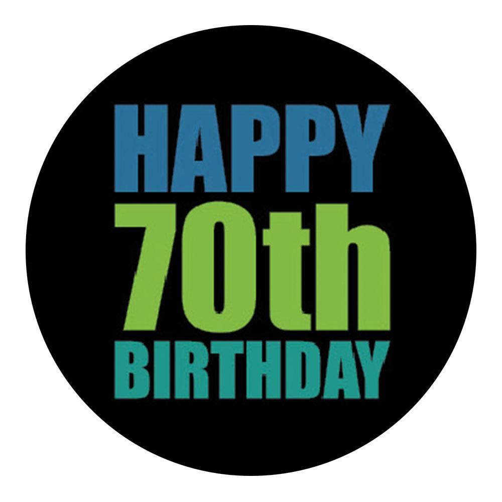 Happy 70th Birthday Flask Walking Stick w/ Black Beechwood Shaft & Pewter Collar Military Walking Canes - Tophatter Daily Deals