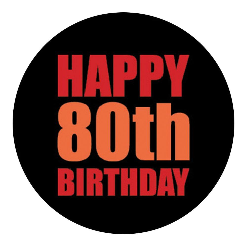 Happy 80th Birthday Top Walking Stick w/ Black Beechwood Shaft & Pewter Collar Military Walking Canes - Tophatter Daily Deals