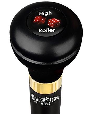 High Roller Casino Emblem Flask Walking Stick: Wood Shaft Hidden Flask Military Walking Canes - Tophatter Daily Deals
