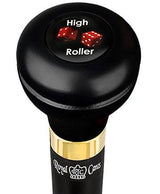 High Roller Casino Emblem Flask Walking Stick: Wood Shaft Hidden Flask Military Walking Canes - Tophatter Daily Deals