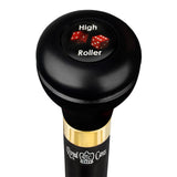 High Roller Casino Emblem Flask Walking Stick: Wood Shaft Hidden Flask Military Walking Canes - Tophatter Daily Deals