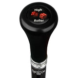 High Roller Casino Flat Top Stick: Beechwood Shaft Pewter Military Walking Canes - Tophatter Daily Deals