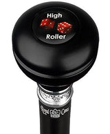 High Roller Casino Knob Stick: Large Knob, Pewter Collar Military Walking Canes - Tophatter Daily Deals