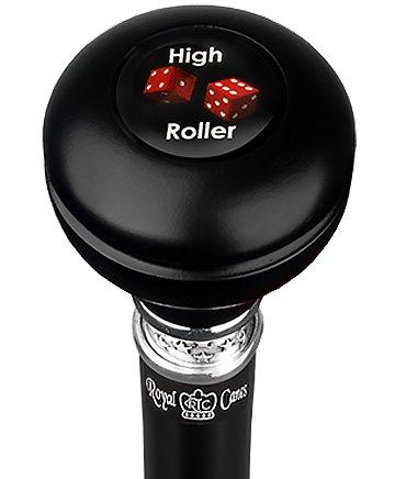 High Roller Casino Knob Stick: Large Knob, Pewter Collar Military Walking Canes - Tophatter Daily Deals