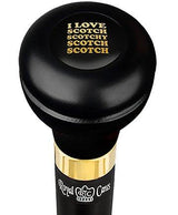 I Love Scotch Casino Emblem Flask Walking Stick: Wood Shaft Hidden Flask Military Walking Canes - Tophatter Daily Deals