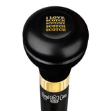 I Love Scotch Casino Emblem Flask Walking Stick: Wood Shaft Hidden Flask Military Walking Canes - Tophatter Daily Deals