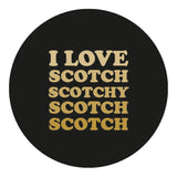 I Love Scotch Flat Top Stick: Beechwood Shaft Pewter Military Walking Canes - Tophatter Daily Deals
